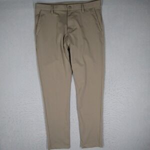 Rhone Commuter Pants Mens 33 Khaki Tan Polyester Slim Straight 100036 HO20